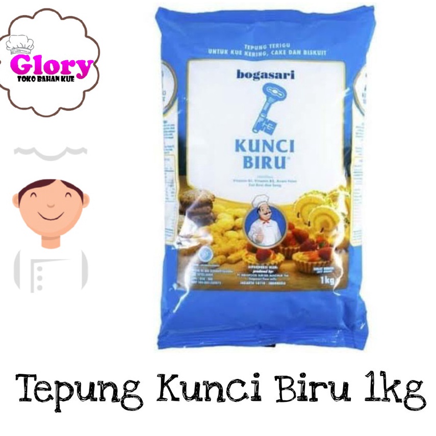 

Best S3ller tepung terigu kunci biru 1kg Elewen