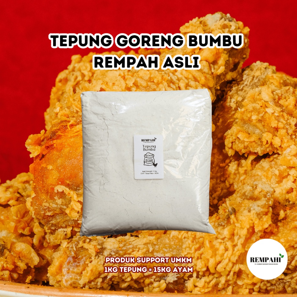 

Kirim Sek@rang Tepung bumbu ayam / Tepung crispy serbaguna 1kg / ayam goreng kfc mcd / breader fried chicken [106]