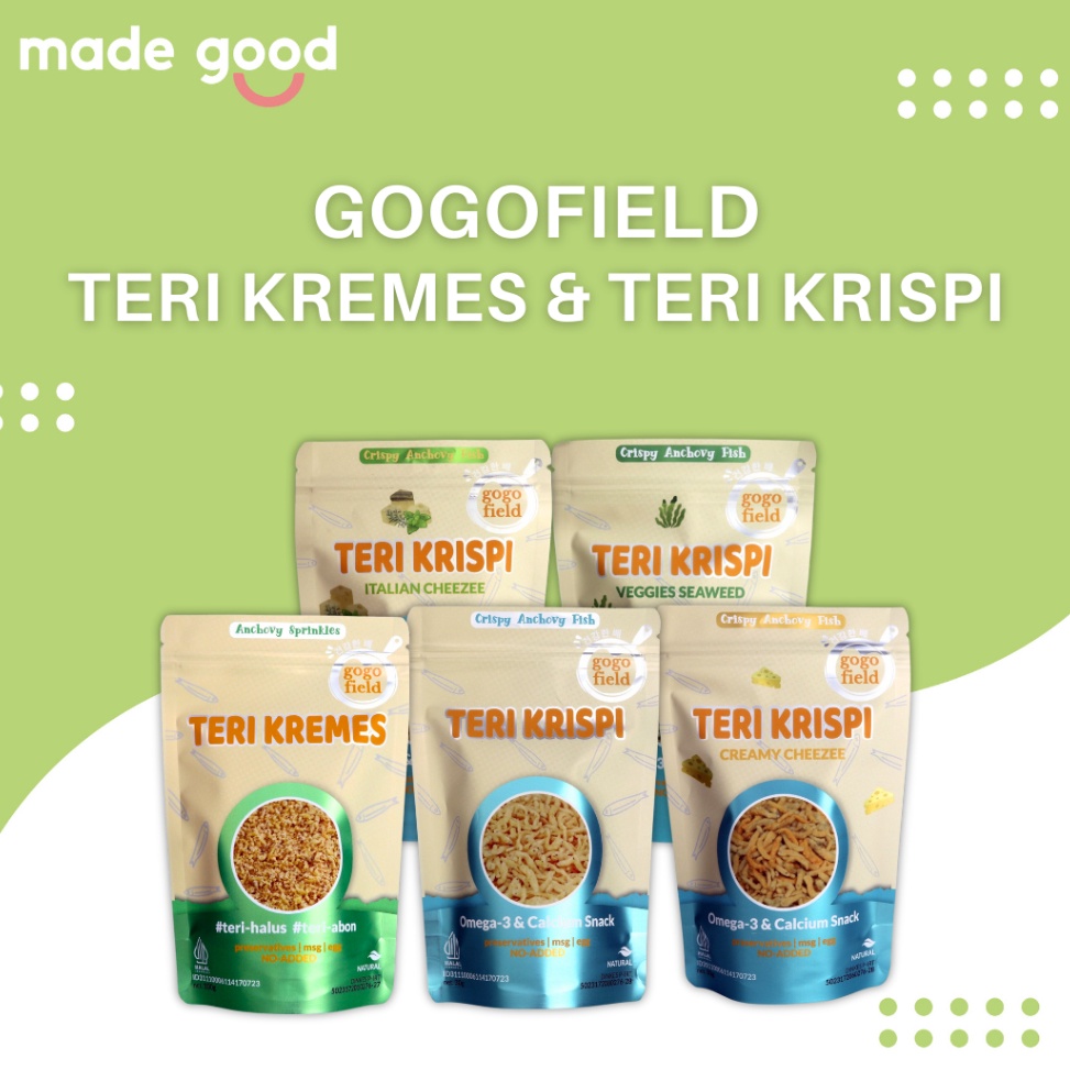 

JS7ON Gogofield Teri Krispi 30gr & Teri Kremes 100gr Sehat No MSG Terbatas