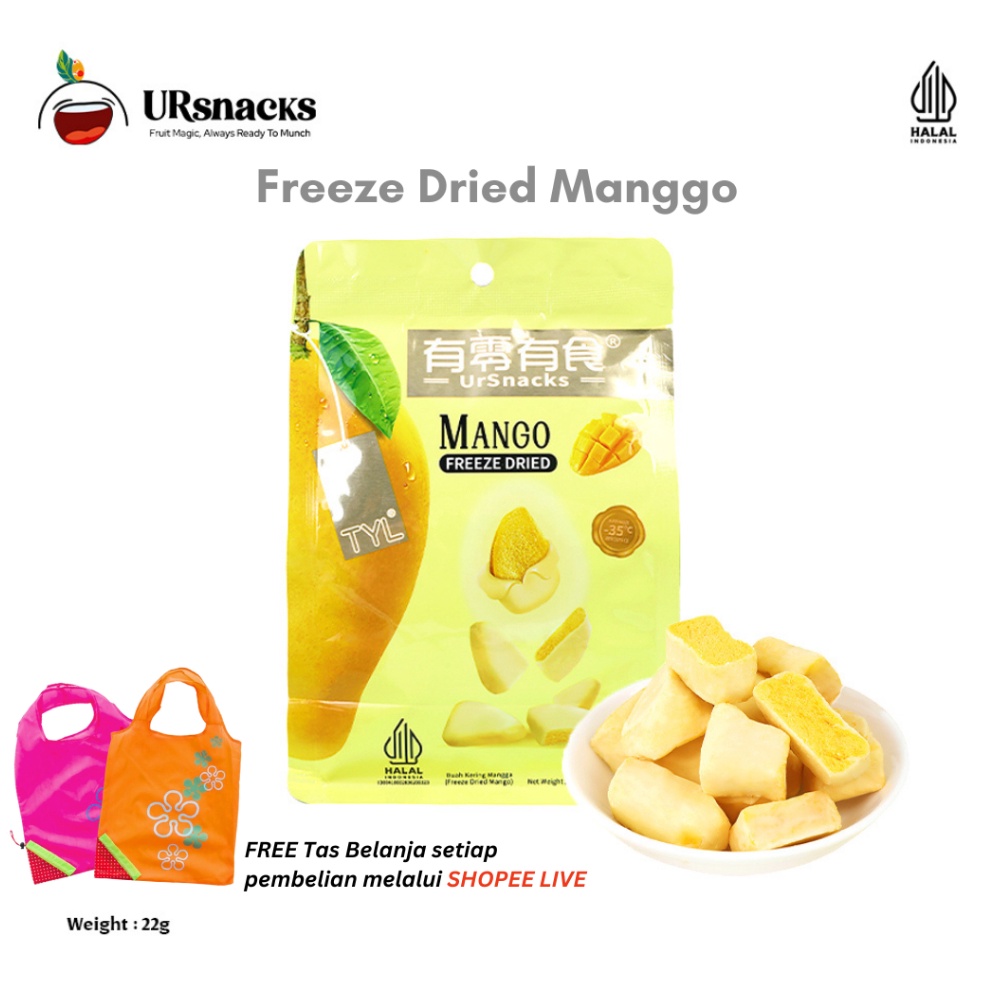 

Re44dy URSNACKS ze Dried Mango - Snack Import Keripik Buah Mangga Kering HALAL Super Murah