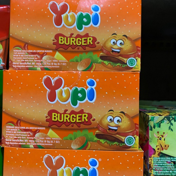 

[9DD] Yupi burger MAXI KEMASAN BARU 1 box isi 12 pcs 69