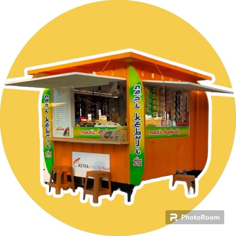 booth semi container