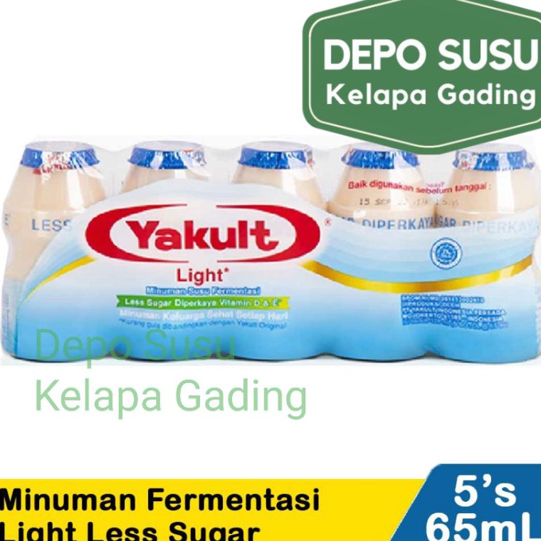 

97 Yakult Light Less Sugar isi 5 botol 65ml | Yogurt Probiotik Low Fat Rendah Gula Lemak Minuman Kesehatan Model Baru