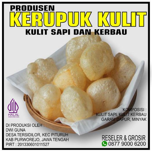 

kerupuk kulit asli lansung dari produsen 1000 gram kerupuk rambak/krecek/kerupuk kulit