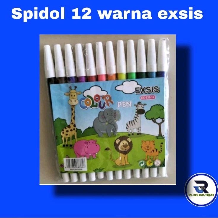 

Spidol warna exsis isi 12