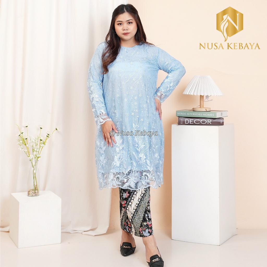 Nusa Kebaya Setelan Kebaya Tunik Jumbo Big Size LD 140Cm /Tunik BigsizeBaju Kondangan Pesta Jumbo