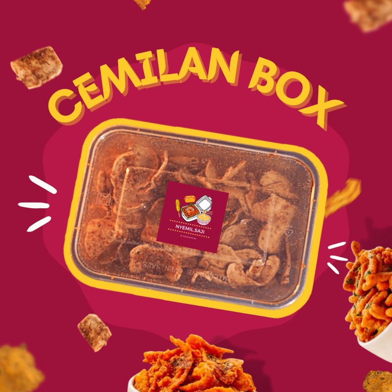 

[PRODUK IICU069] CEMILAN BOX BASRENG KERUPUK SEBLAK MAKARONI SPIRAL GELUNG MIE KERING @Nyemil.saji 73