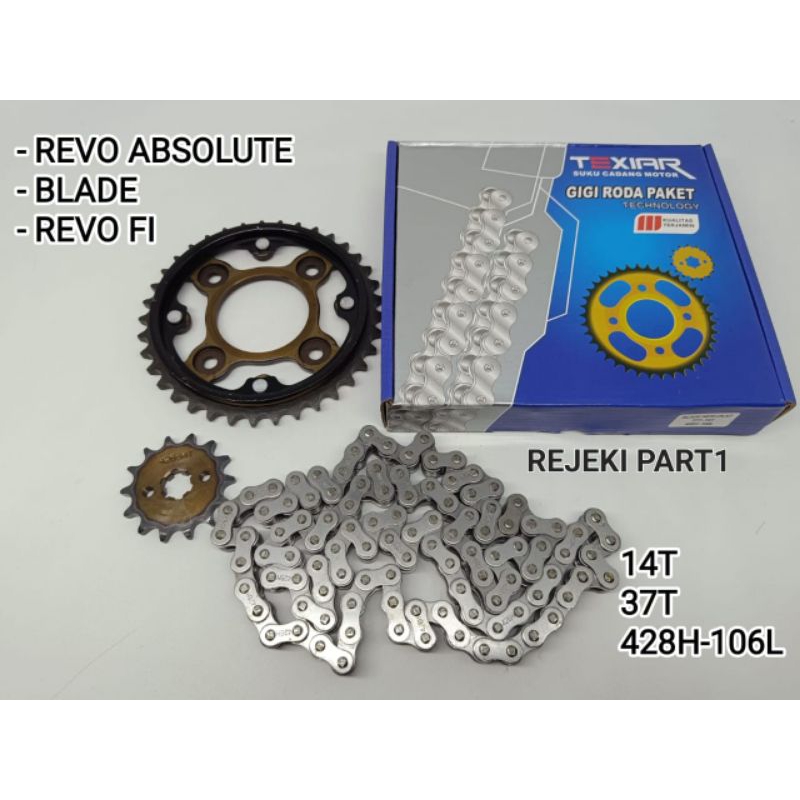 GEAR GIR GIRSET SET RANTAI PAKET REVO ABSOLUTE FIT FI F1 INJEKSI