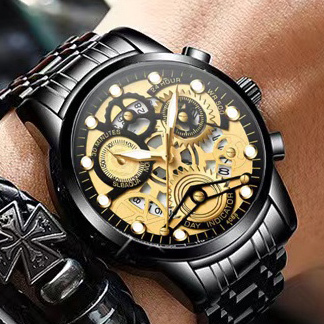 Aokeyo 4088 Jam Tangan Pria Anti Air Original Luxury Stainless Steel