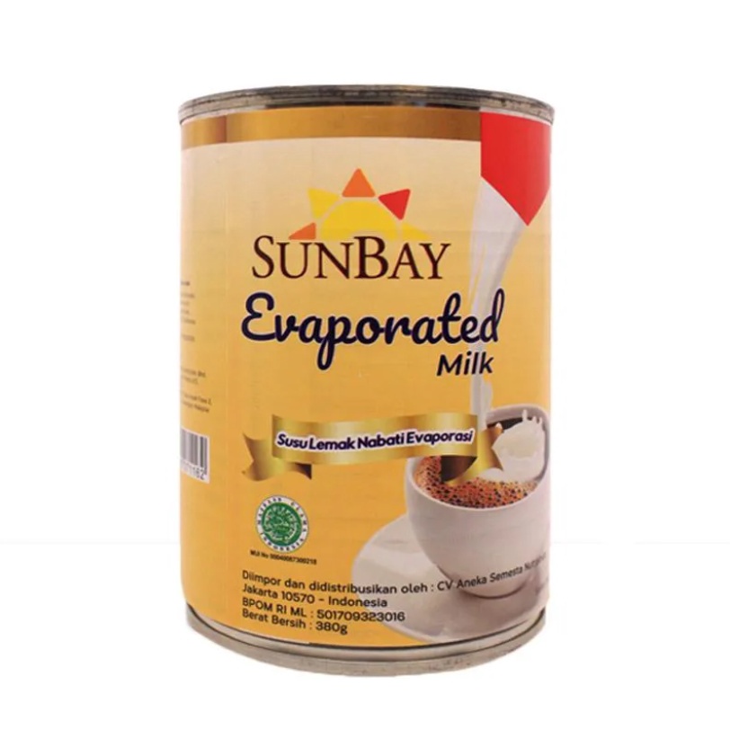 

TS84 SUNBAY EVAPORATED MILK SUN BAY 380GR SUSU LEMAK NABATI EVAPORASI 55