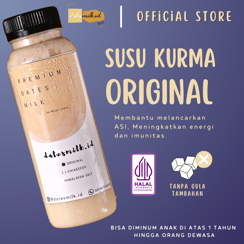 

Susu Kurma Minuman Sehat ASI Booster Untuk Ibu Hamil Dengan Kurma Premium Fresh Homemade 250 ML