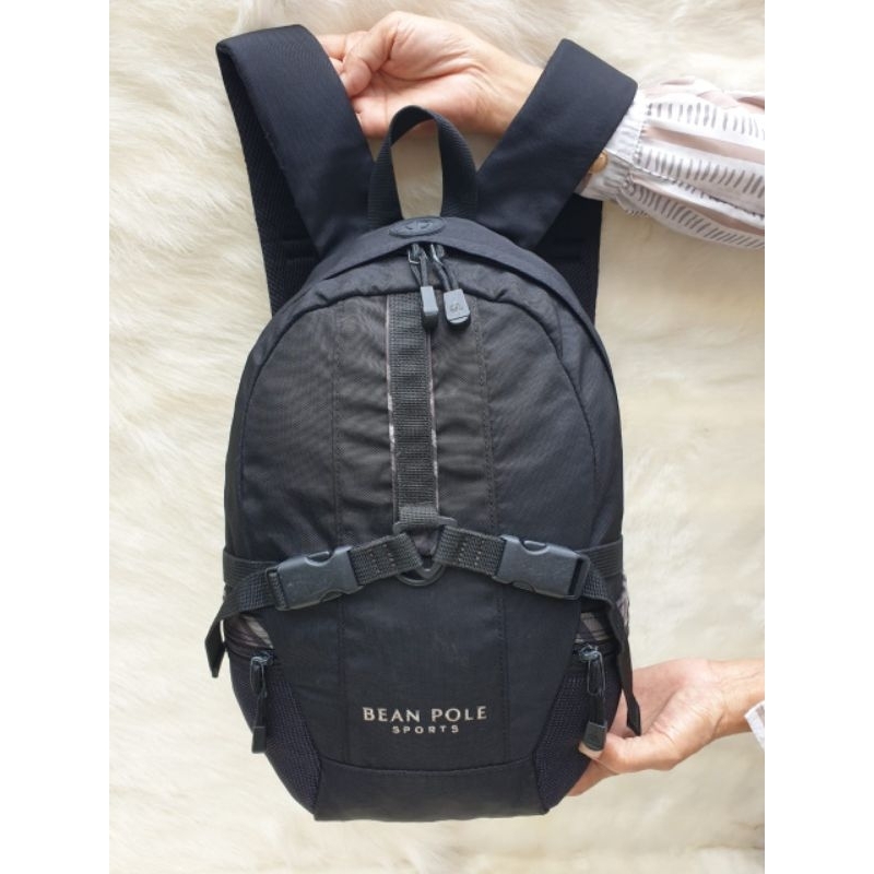 Tas Ransel Backpack Bean Pole Hitam Kanvas Pria Wanita
