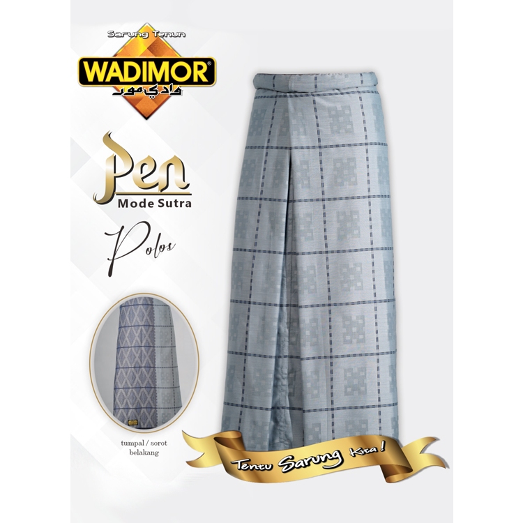 Sarung Tenun Wadimor Pen Mode Sutra Polos