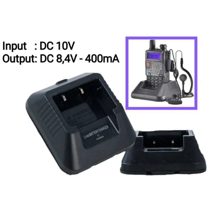 Dock Charger UV-5r UV-6r Desktop / Mangkok Charger Pofung Verxion Comteck Baofeng UV-5r UV-5ra -UV5r
