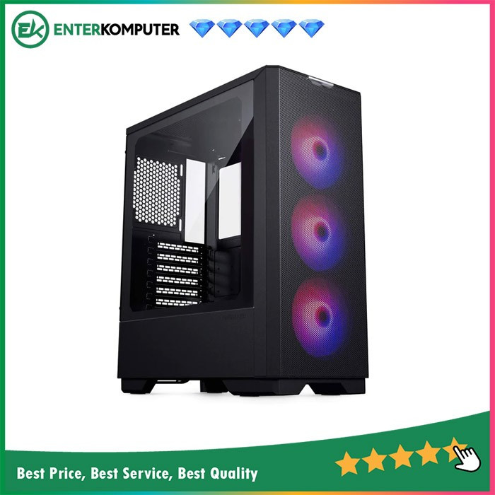 Phanteks Eclipse G300A Tempered Glass Black - 3 Fan D-RGB