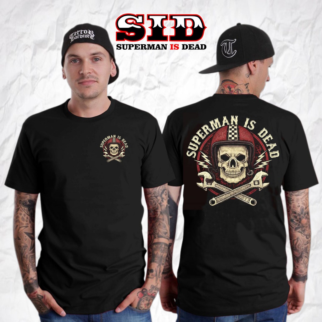 [PROMO] KAOS BAND SUPERMAN IS DEAD TSHIRT MUSIK ROCK SID | Tshirt SUPEMAN IS DEAD | BAJU SID | Kaos 