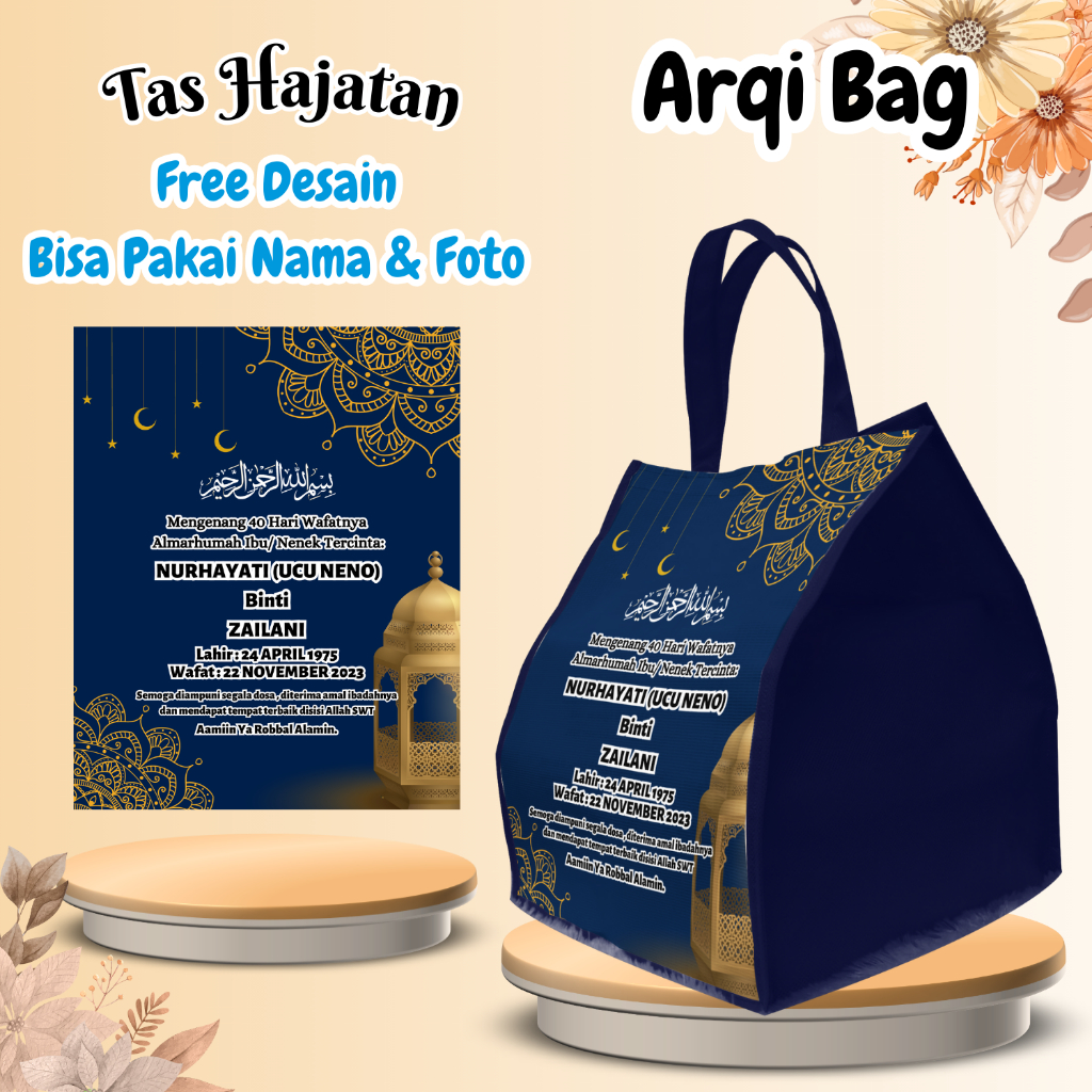 

60 Tas Hajatan Mewah Elegan Mengenang Wafat 40 100 1000 Hari Kotak Nasi Goodiebag