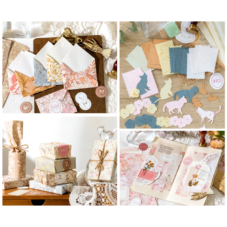

LovelyCraft E05 ~ Paper Pack Deco Pack Journalling Kit DIY Bujo Art Deco Pack Sticker Scrapbooking