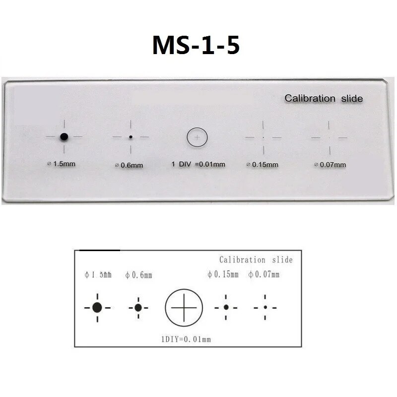 Micrometer Reticle Calibration Slide Microscope DIV 0.01mm Premium Terbaik Berkualitas Awet Terbaru