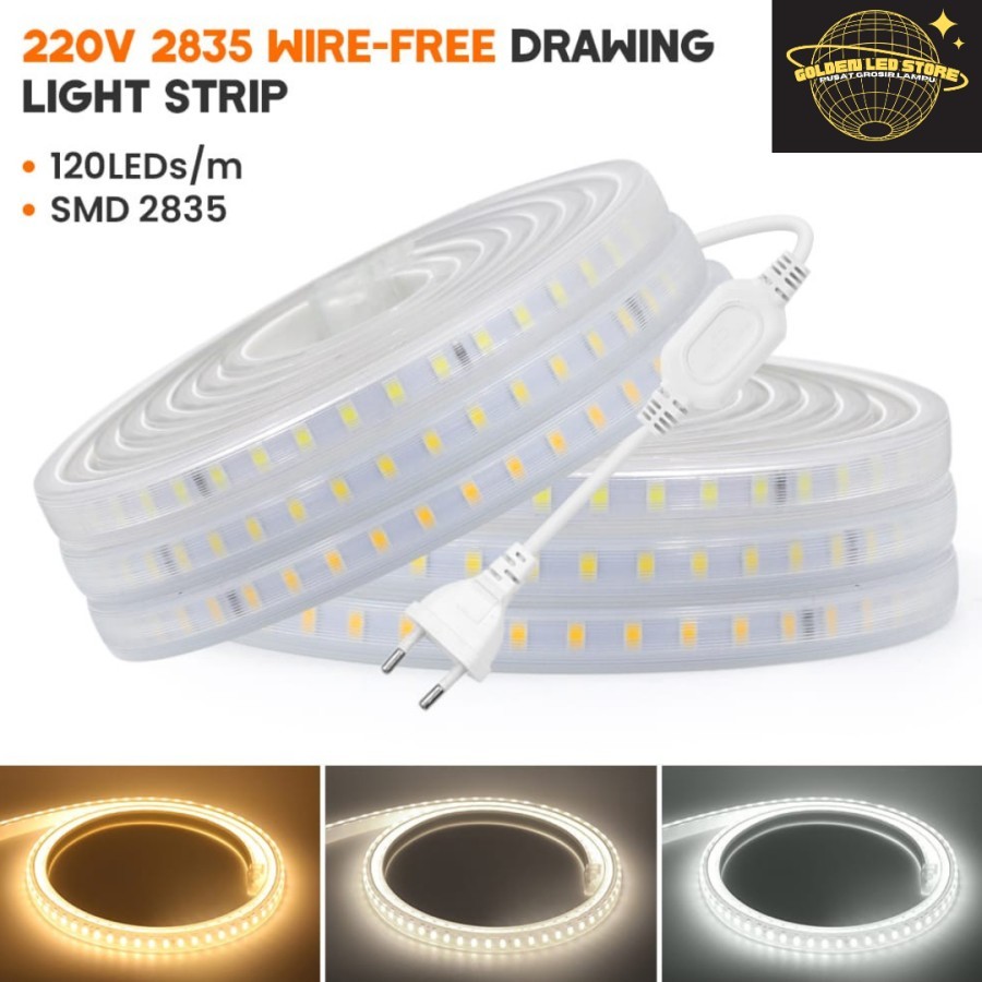 LAMPU LED STRIP ANTI KONSLET 7 WARNA METERAN / LED STRIP / LAMPU DEKORASI