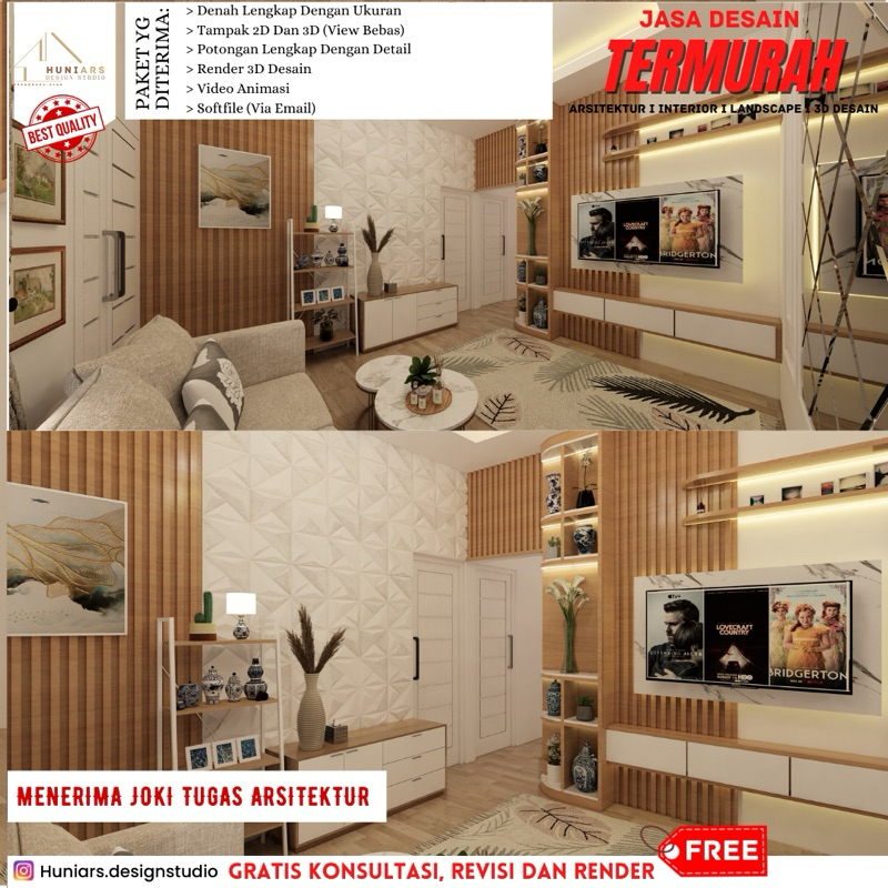 [MURAH] Jasa Desain Arsitektur Interior Rumah Type 36