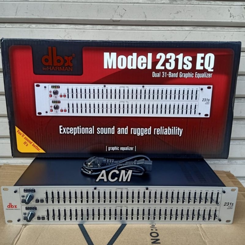EQUALIZER DBX 231S STEREO 2x31 BAND 231 SILVER