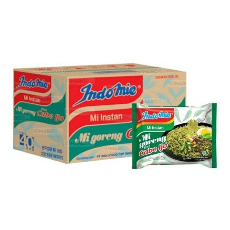 INDOMIE GORENG CABE IJO 1 Dus isi 40 bks - 1 DUS CABE IJO

