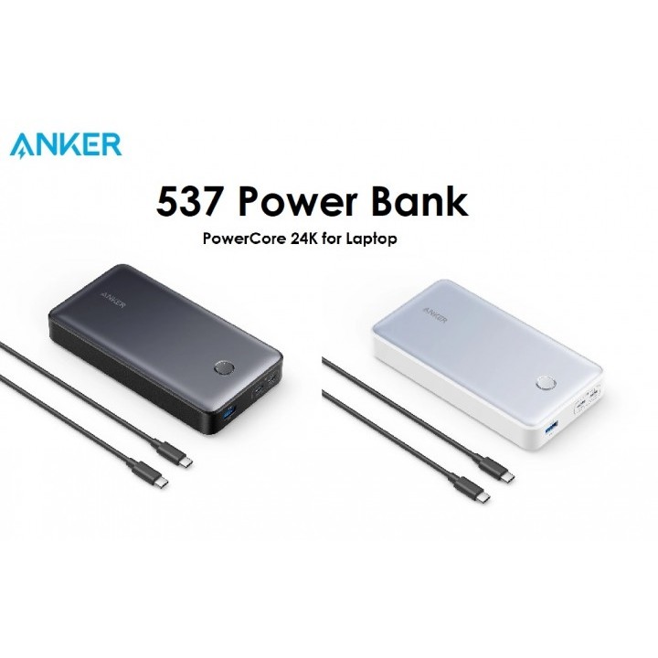 Anker A1379 Power Bank 24000mAh untuk Laptop - Hitam/Putih