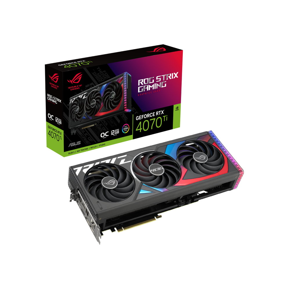 VGA Card Nvidia Asus ROG Strix GeForce RTX 4070 Ti 12GB GDDR6X OC Edition RTX4070 RTX 4070