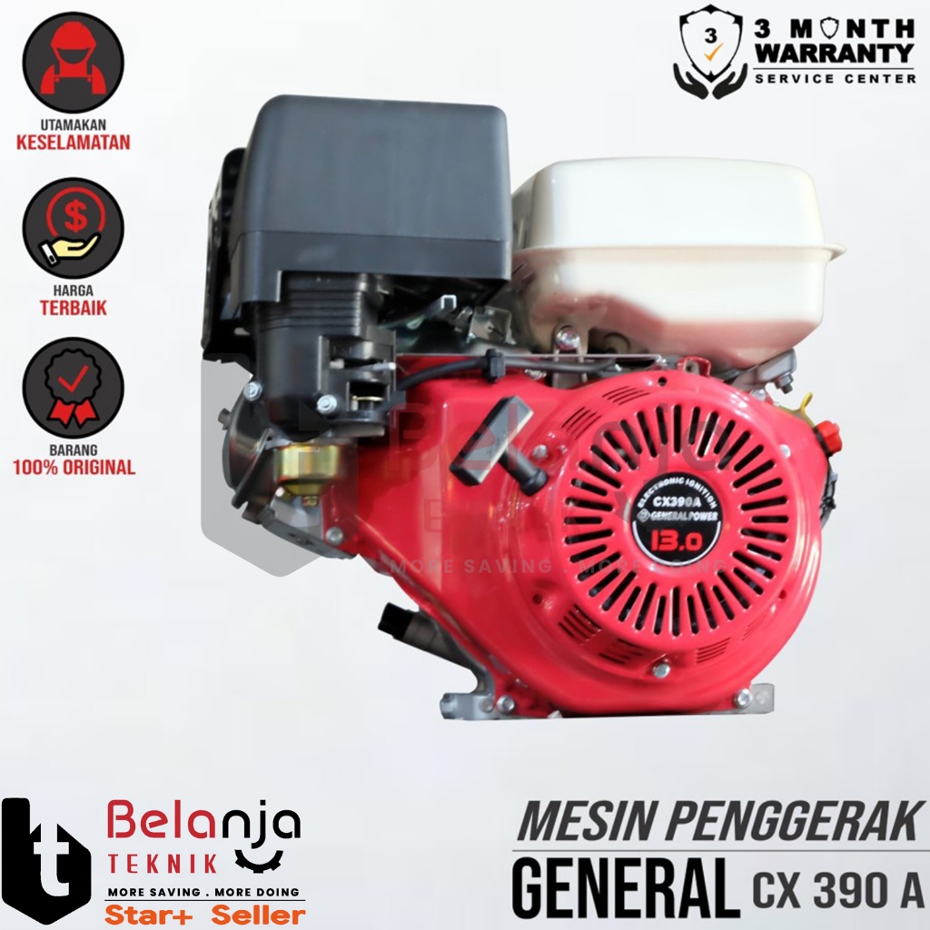 General Mesin Penggerak Serbaguna Bensin CX 390 13 HP Engine 13HP