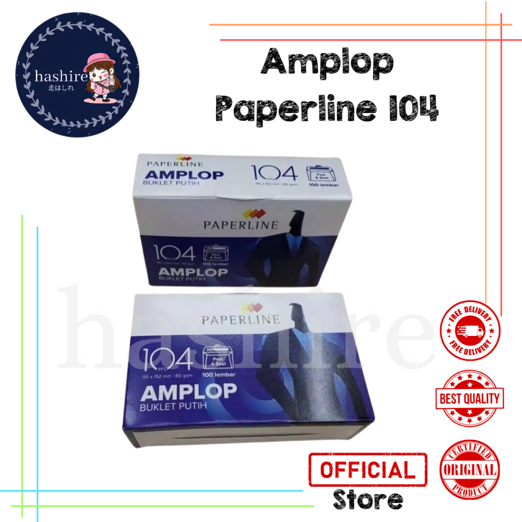 

Amplop PAPERLINE 104 PPS Seal Pengaman / Amplop Putih / Amplop Uang