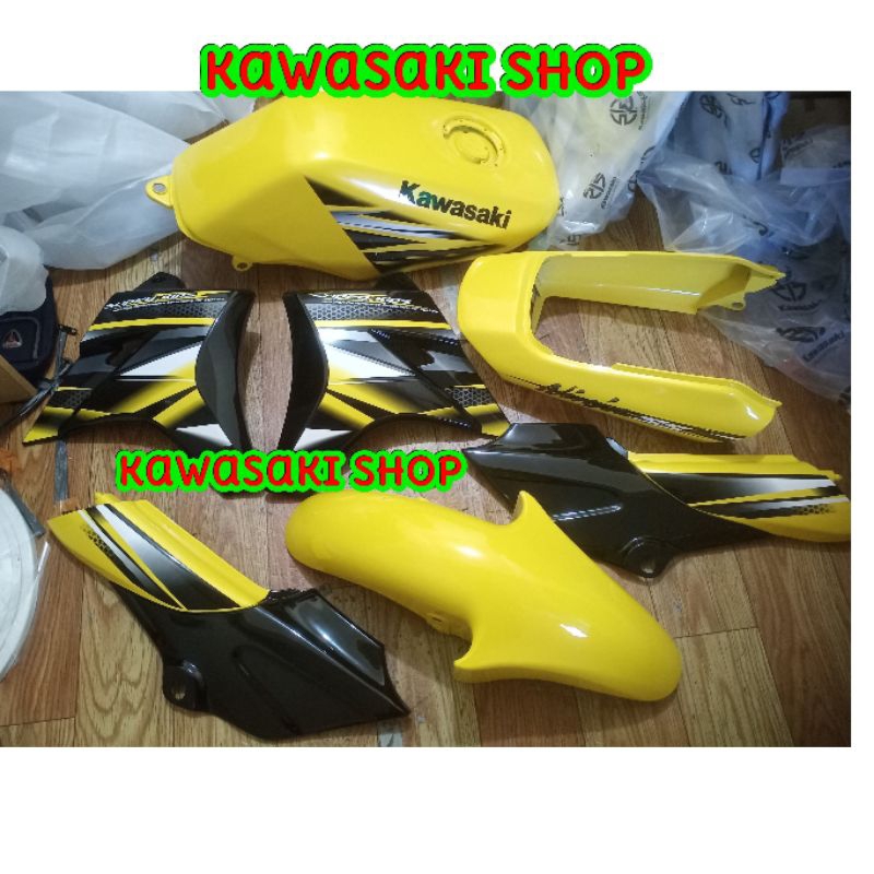cover body full set ninja ss kuning original kawasaki
