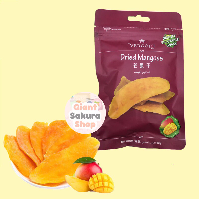 

Vergold Dried Mango / snack impor / mangga kering / camilan / makanan ringan / buah kering