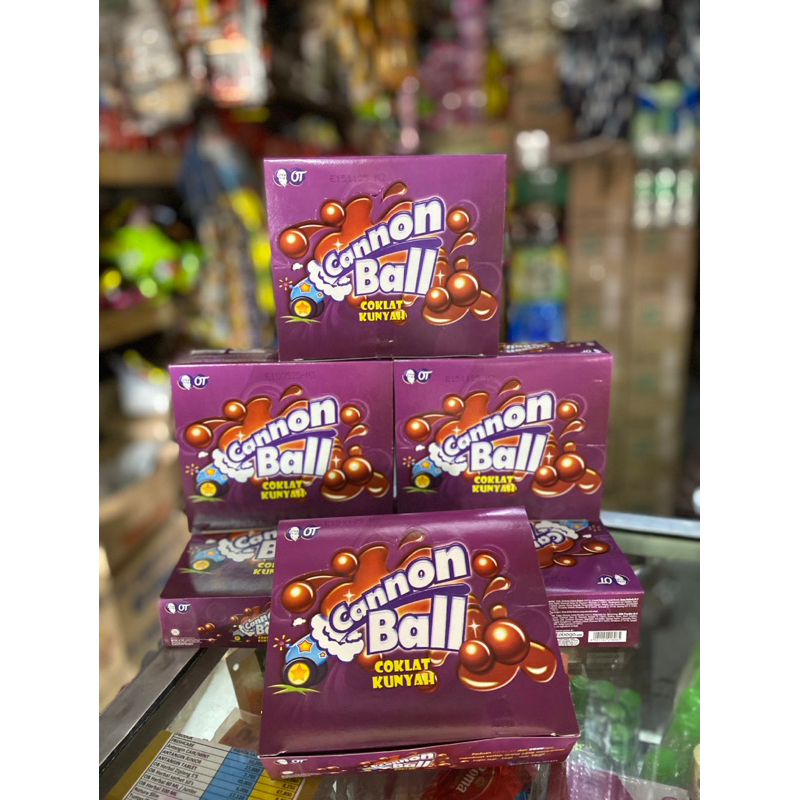 

PROMO Cannon Ball Coklat Kunyah 1 box isi 24 pcs @6,3gr