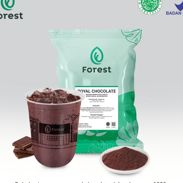 

KVYB3886 Dijamin Ori Bubuk Minuman ROYAL CHOCOLATE Powder 1000 g - FOREST Bubble Drink