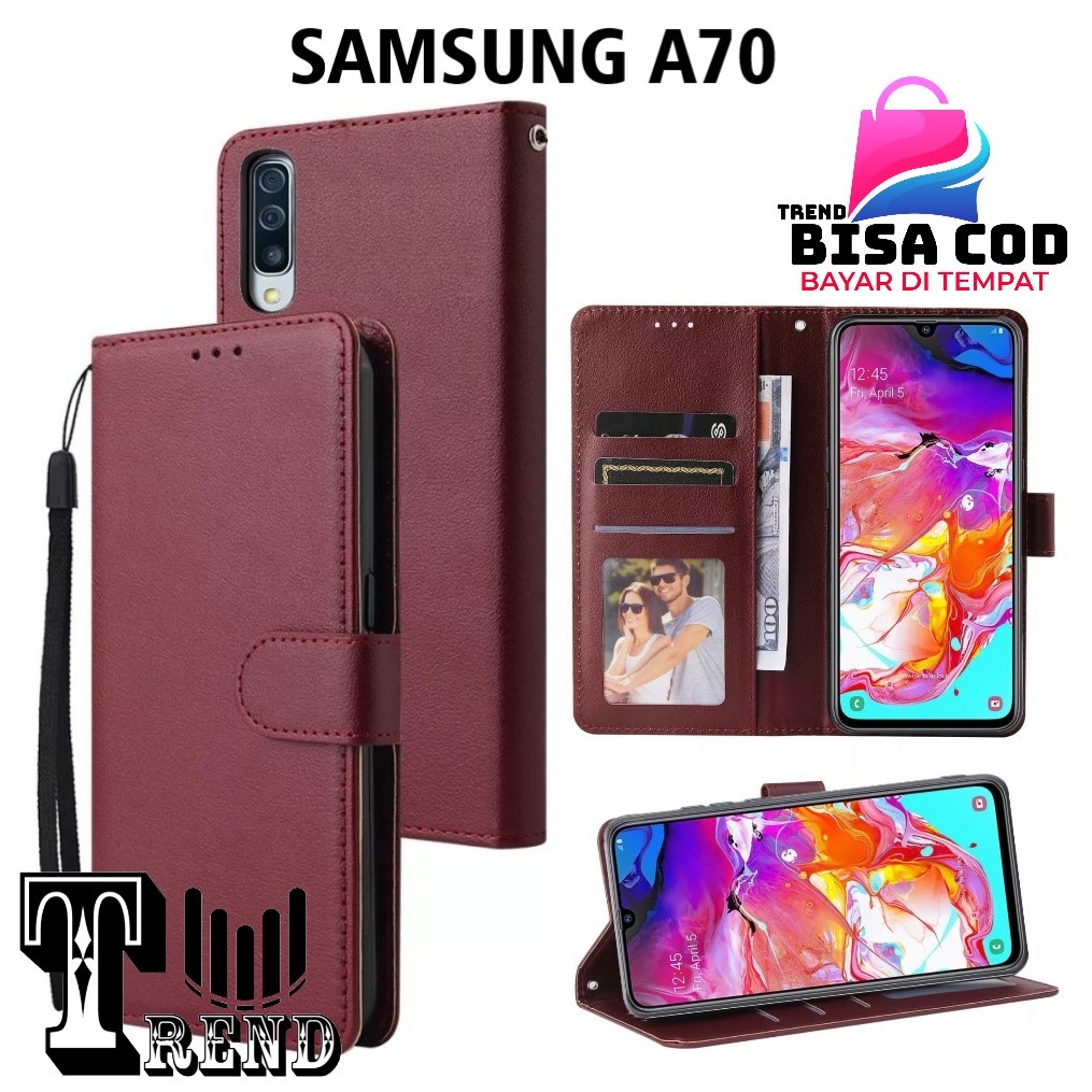 FLIP COVER SAMSUNG A70 LEATHER CASE FLIP SAMSUNG A70