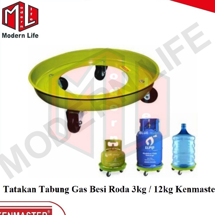 MODEL TDF092 KENMASTER Tatakan Galon Tabung Gas 3 12 Kg Bahan Besi Kaki Roda