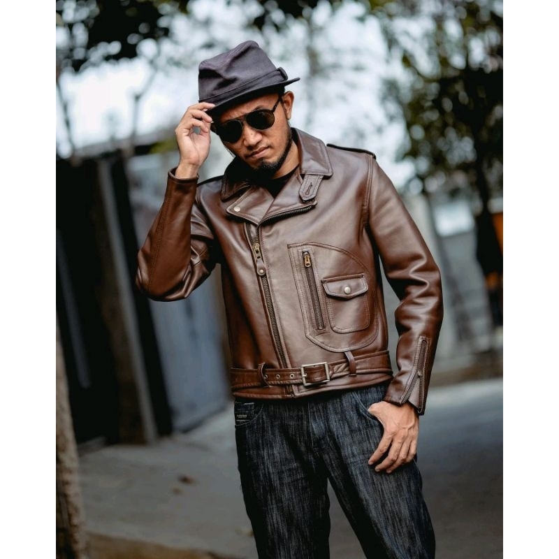 Jaket Schott Perfecto 618 Gold Button Original