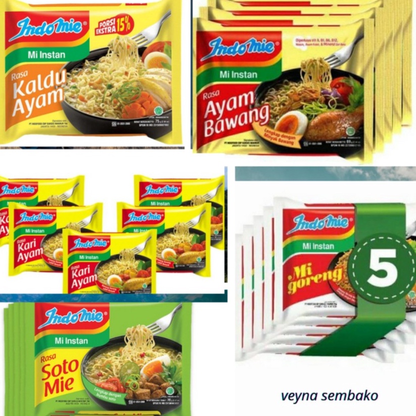 

QBNT2679 Ready Stok Indomie Mie Instant All Varian Paket Murah