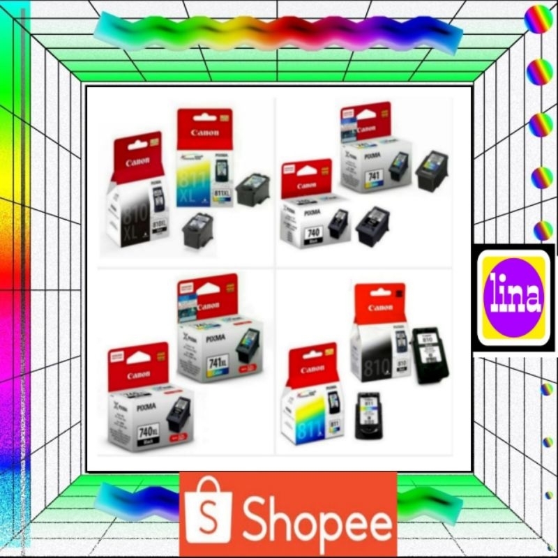 PAKETAN TINTA CANON 740-741 / 740XL-741XL / 810-811 / 810XL-811XL BLACK & COLOR ORIGINAL