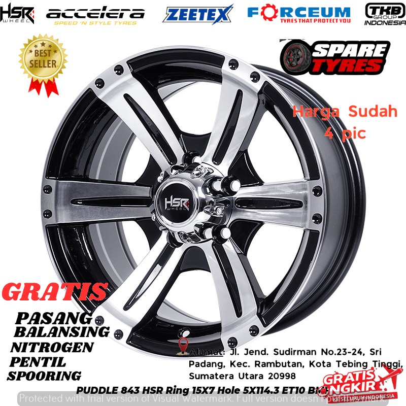 Velg Mobil Offroad Ring 15 Lubang 5 Untuk Katana Taruna Jeep Lebar 7