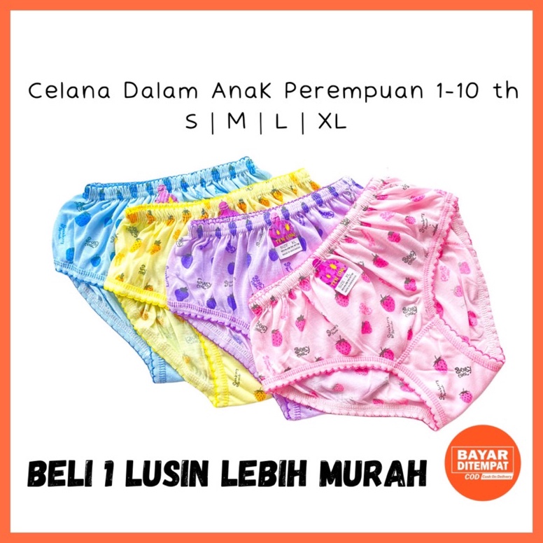 laris manis.. 1 Lusin CD Celana Dalam Anak Perempuan Cewek Lusinan / Boxer Anak Celana Dalam Bayi Pe