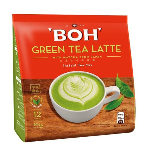 

Boh Teh Hijau Green Tea Latte With Matcha Japan 12 Stik