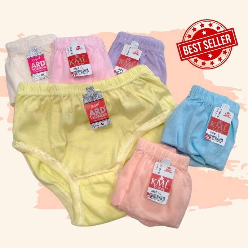 CD Celana Dalam Wanita Polos Tebal Katun Warna Tua Muda