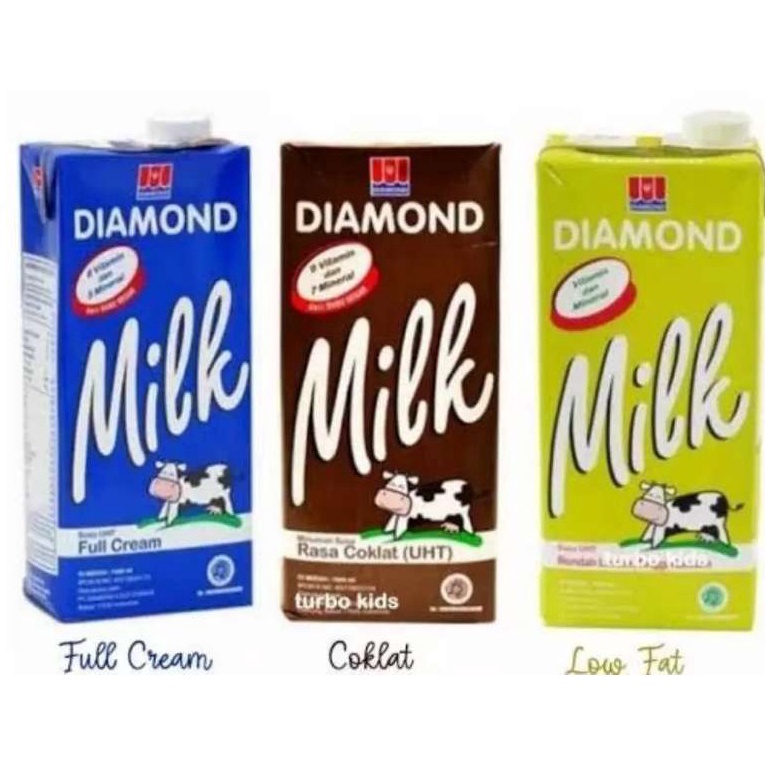 

KMSK3481 8.8 Susu Diamond UHT 1 Liter ( Full Cream , Coklat , LowFat )