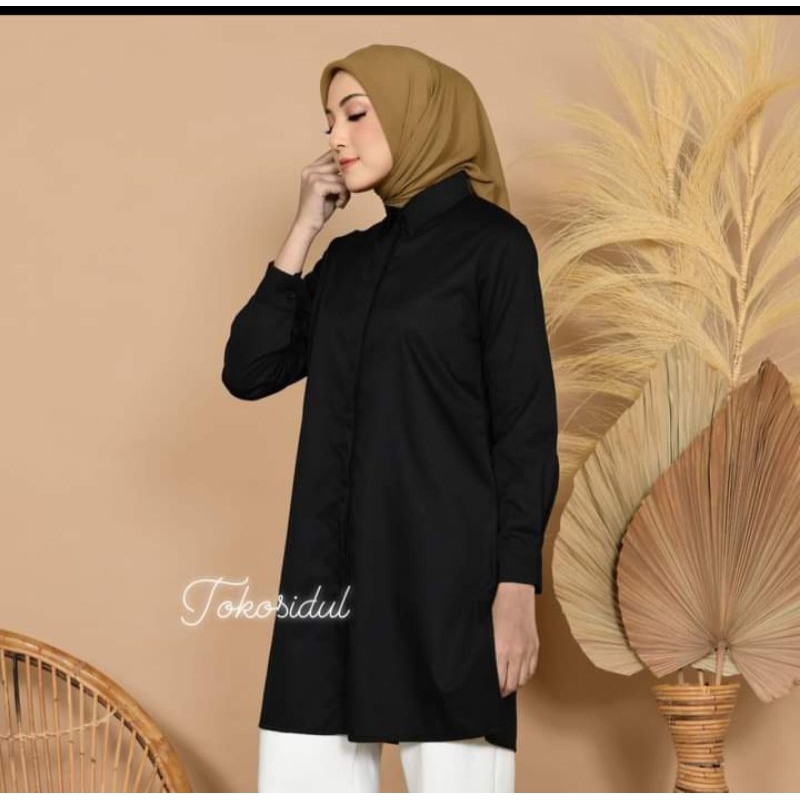 FREE ONGKIR TUNIK SANTRI PUTRI/TUNIK WARNA PUTIH/TUNIK TOYOBO PREMIUM/BAJU TUNIK WANITA/KEMEJA TUNIK