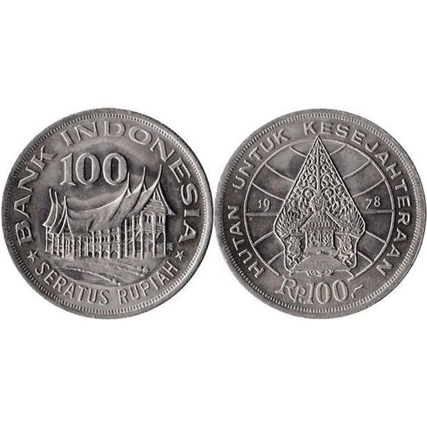 Koin Kuno 100 Rupiah Tahun 1973