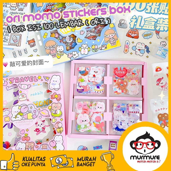 

Laris.. MURMURE | STICKER MOMO 100 LEMBAR BOBO MOMO STIKER BOX ISI 100 PCS STIKER LUCU MURAH ZGG