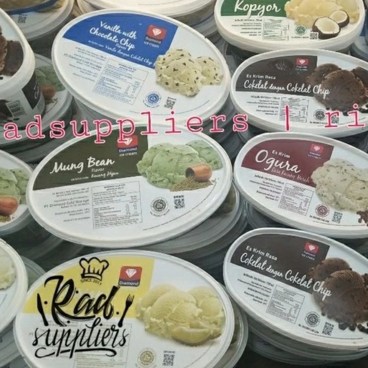 

DHNB2566 GROSIR Diamond Eskrim 700ml, Es Krim Diamond 700ml, Pengiriman Terbaik, Menggunakan Dry Es Kecil ya, Harga udah Termasuk Dry Es..