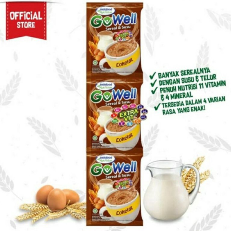 

[♤K3➤] Indofood Go Well Sereal & Susu RENCENG Isi 10 [150]